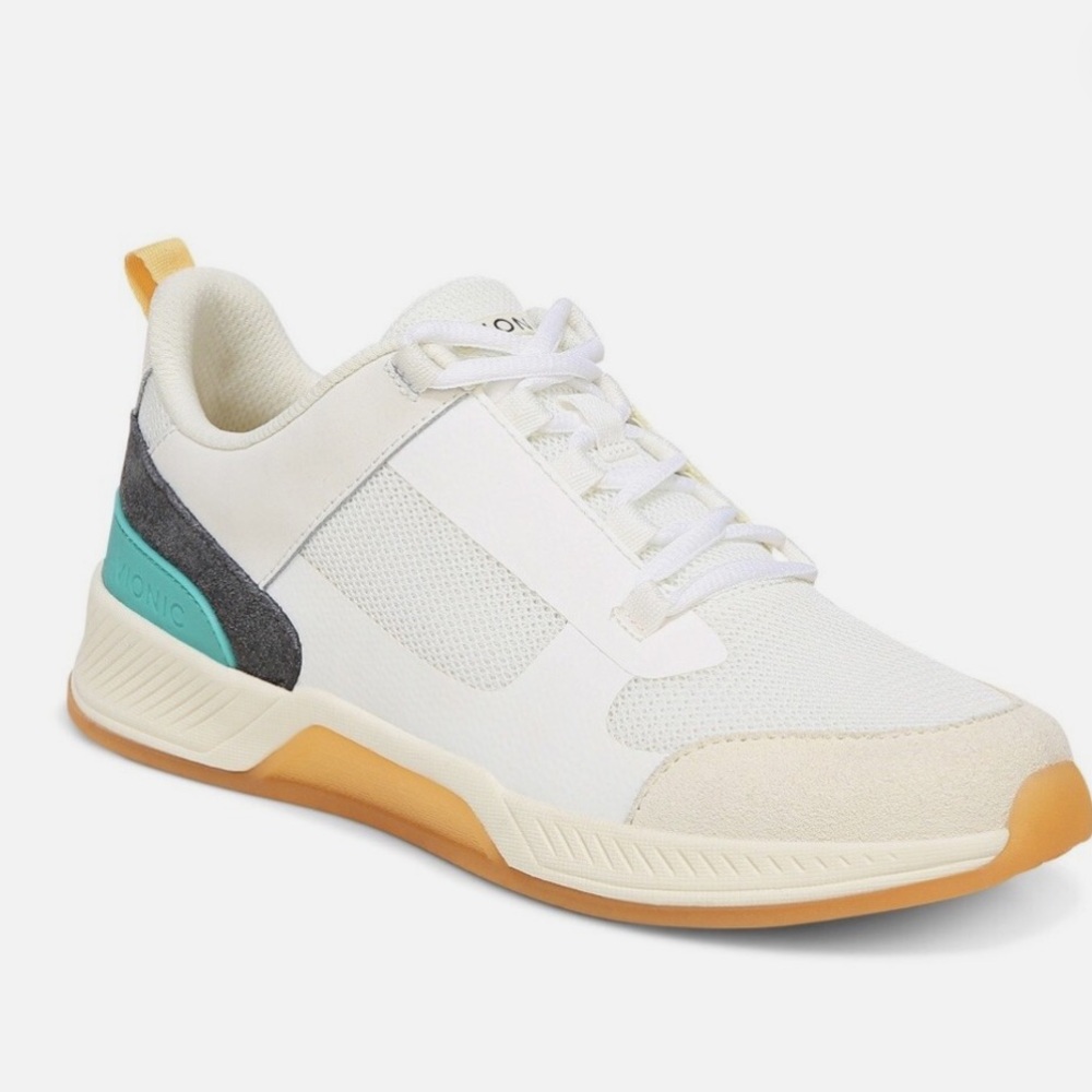 Vionic Fearless Women's Comfort Sneaker Marshmallow & Teal